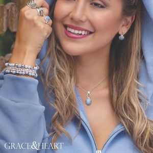 Grace & Heart BEACHCOMBER Ring SIZE 8.5 .925 SS MOONSTONE BRAND NEW TOP SELLER